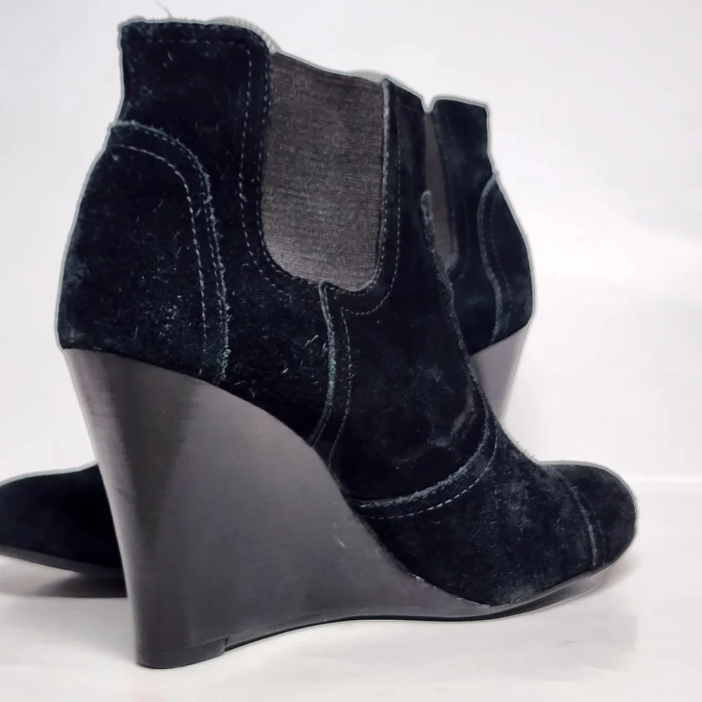 COPY - Tory Burch black suede ankle boots booties size 9.5 - Picture 5 of 10